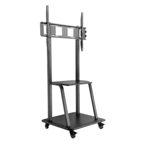 Suporte NAPOFIX Chão Carrinho p/ TV c/rodas Preto 37" a 100"
